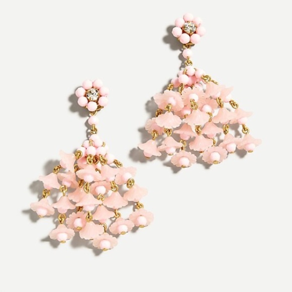 J Crew Floating flowers tassel earrings